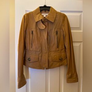 🧡 Leather Jacket - Soft, Fitted, Camel Color